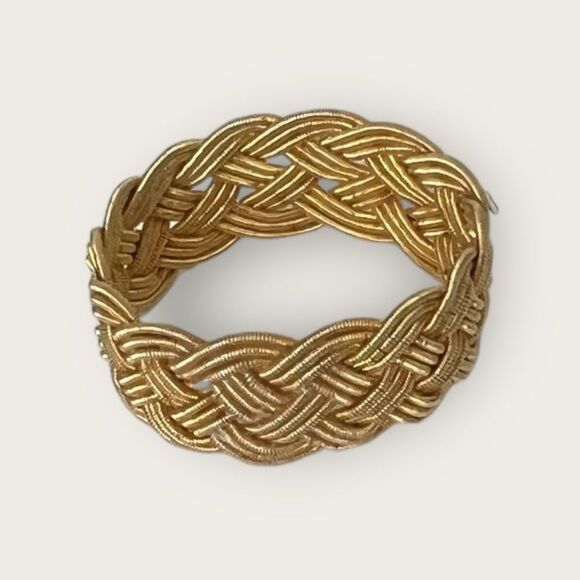 Gold plated ring size 8, braided design - Picture 5 of 8
